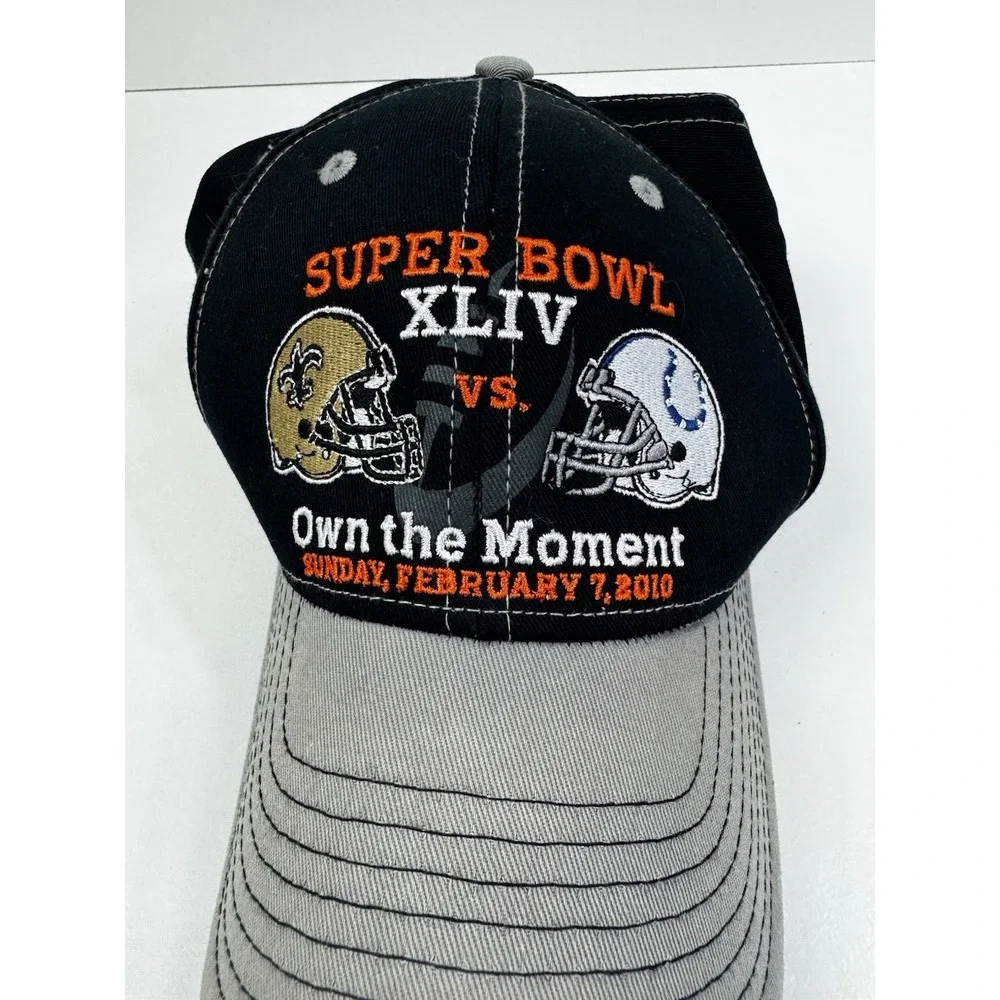 New Orleans Saints Indianapolis Colts Hat Cap Strap Back Mens Black NFL Football